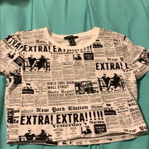 Newspaper Crop Top